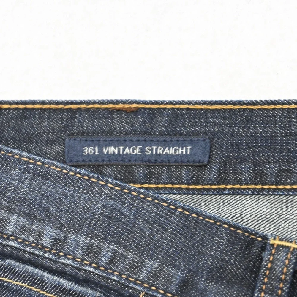 Lucky Brand 361‎ Vintage Straight Stretch Denim Blue Jeans Mens Size 40 x 30***